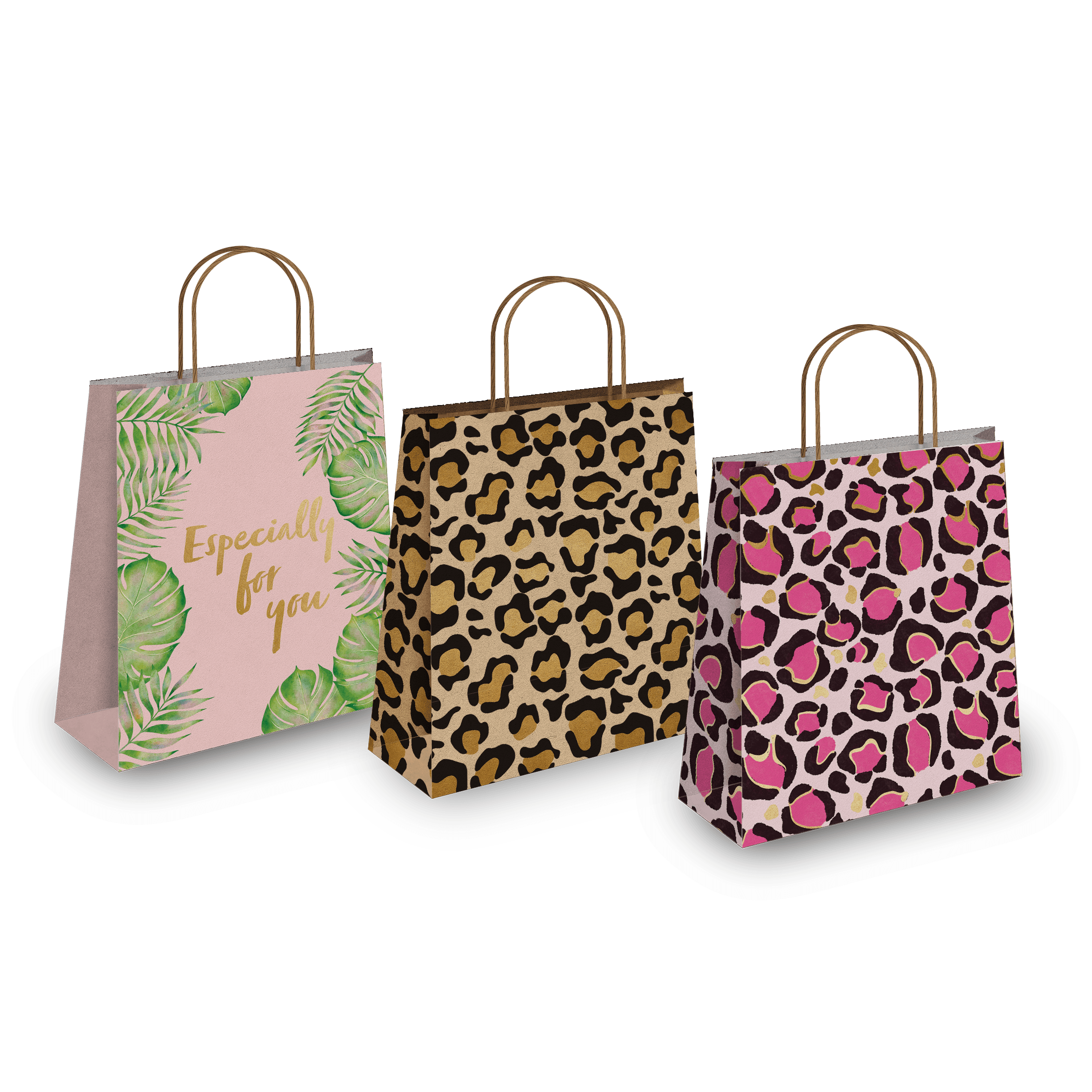 Leopard Prints Kraft Gift Bags 10.5x8x4.5 Shop Now