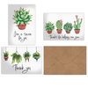 Succulents Thank You Cards with Envelopes