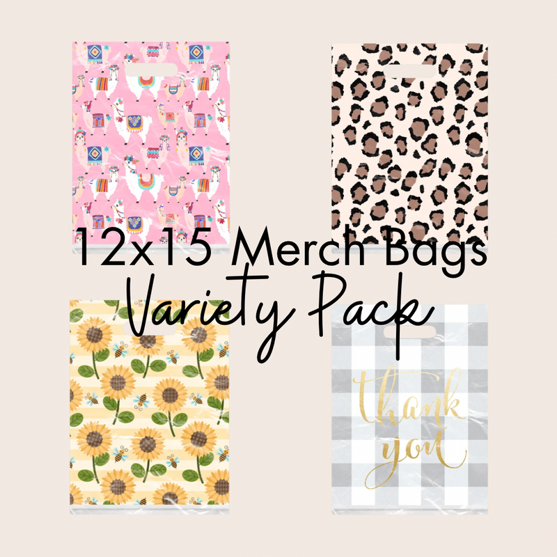 12x15 Merchandise Bag Variety Pack (10 of each design)