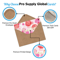 Pink Confetti Thank You Cards with Envelopes