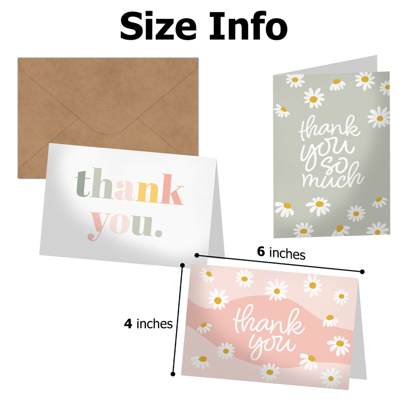 Groovy Flowers Thank You Cards with Envelopes