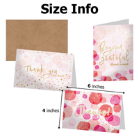 Pink Confetti Thank You Cards with Envelopes