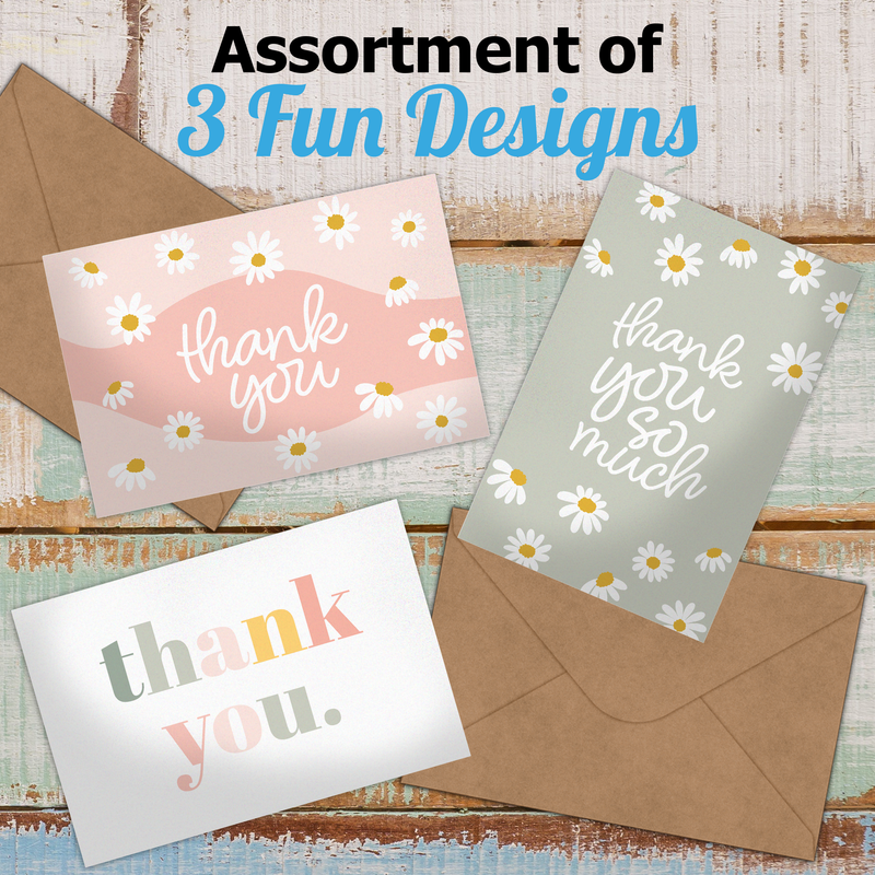 Groovy Flowers Thank You Cards with Envelopes