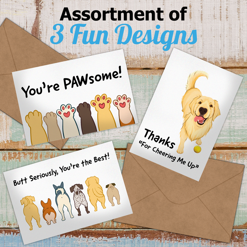 Dogs Thank You Cards with Envelopes