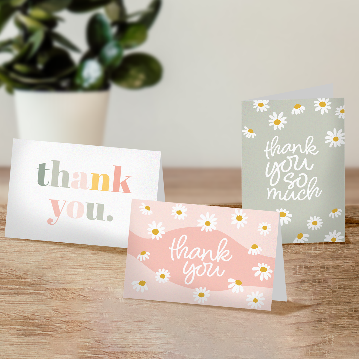 Groovy Flowers Thank You Cards with Envelopes