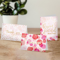 Pink Confetti Thank You Cards with Envelopes