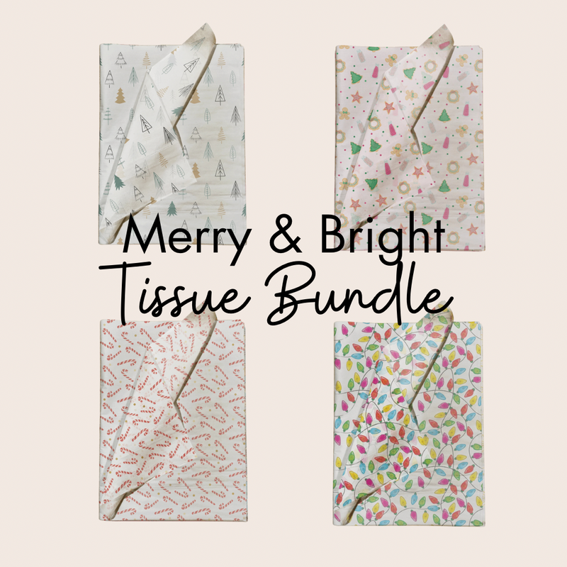 Merry and Bright Tissue Paper Variety Pack for Gift Bags