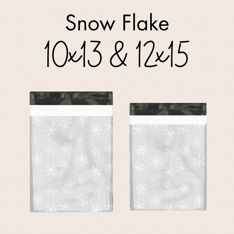 Snowflake Sample Pack Designer Poly Mailers Shipping Envelopes Premium Printed Bags