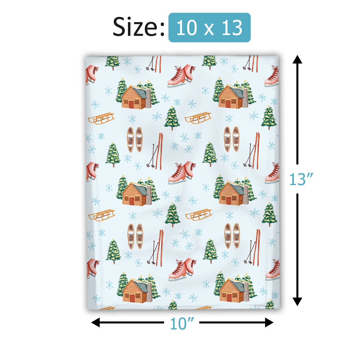 10x13" Snow Day Designer Poly Mailers Shipping Envelopes Premium Printed Bags