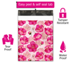 10x13 Pink Poppies Designer Poly Mailers Shipping Envelopes Premium Printed Bags