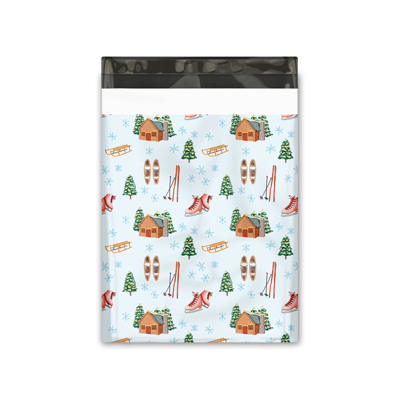 10x13" Snow Day Designer Poly Mailers Shipping Envelopes Premium Printed Bags