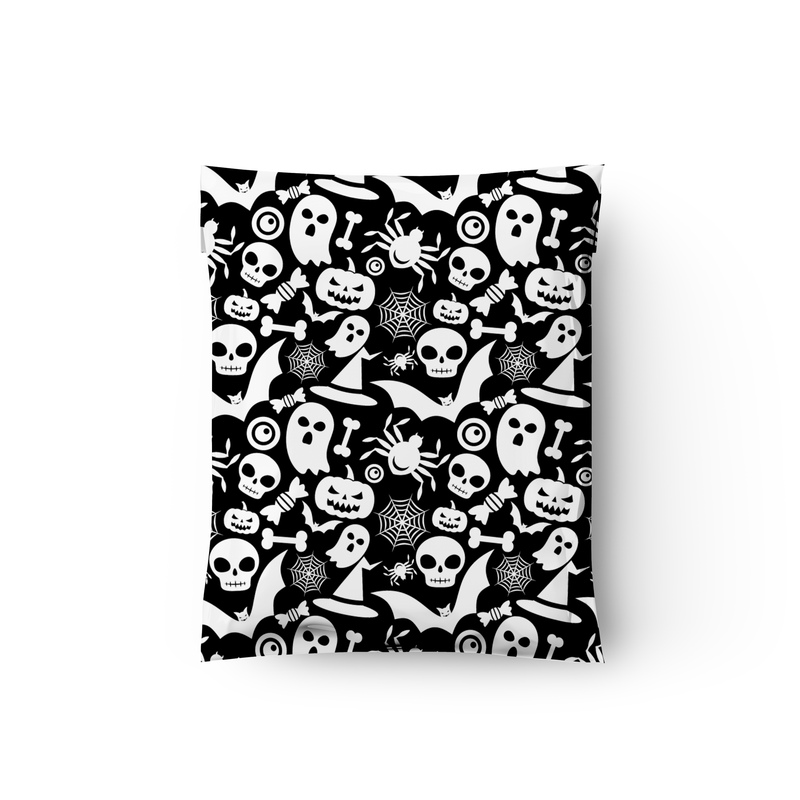 12x15 Halloween Designer Poly Mailers Shipping Envelopes Premium Printed Bags