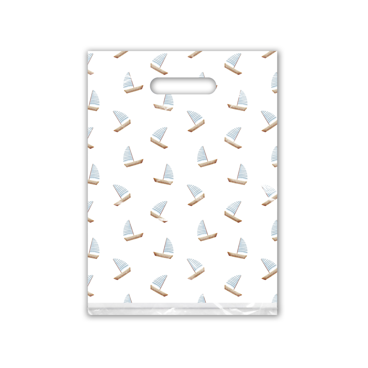 9x12 Sailboats Designer Poly Plastic Merchandise Bags Premium Printed Bags