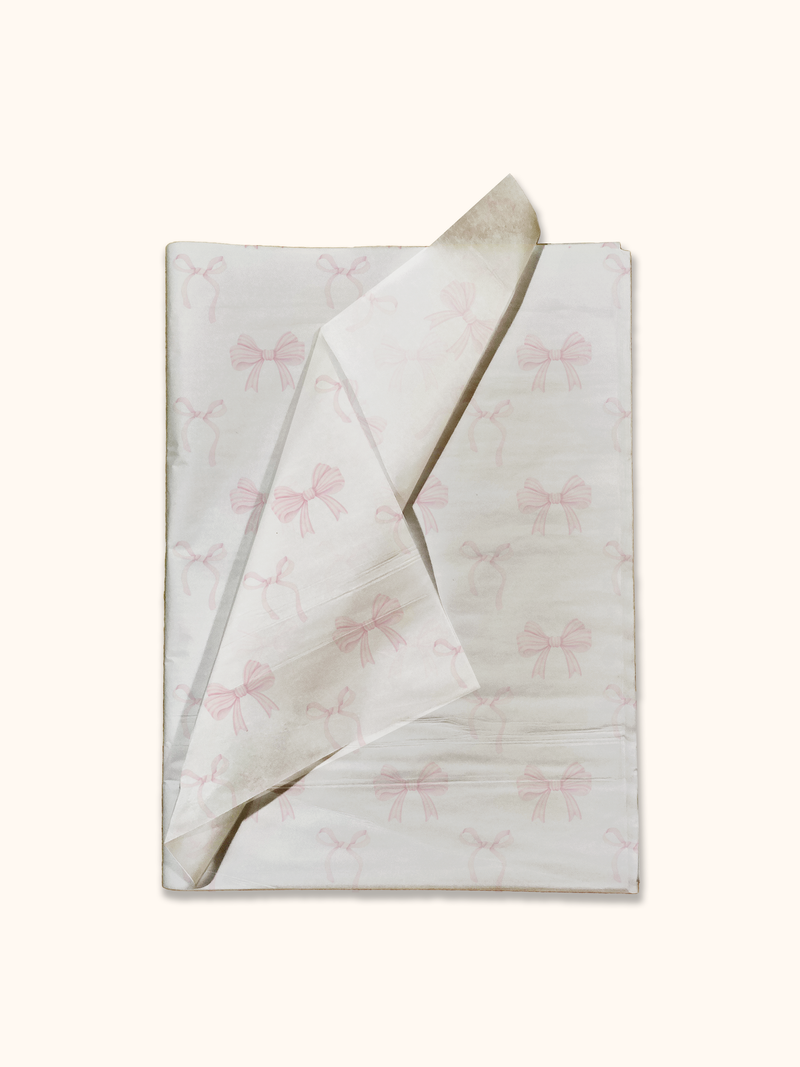 Pink Bows Tissue Paper