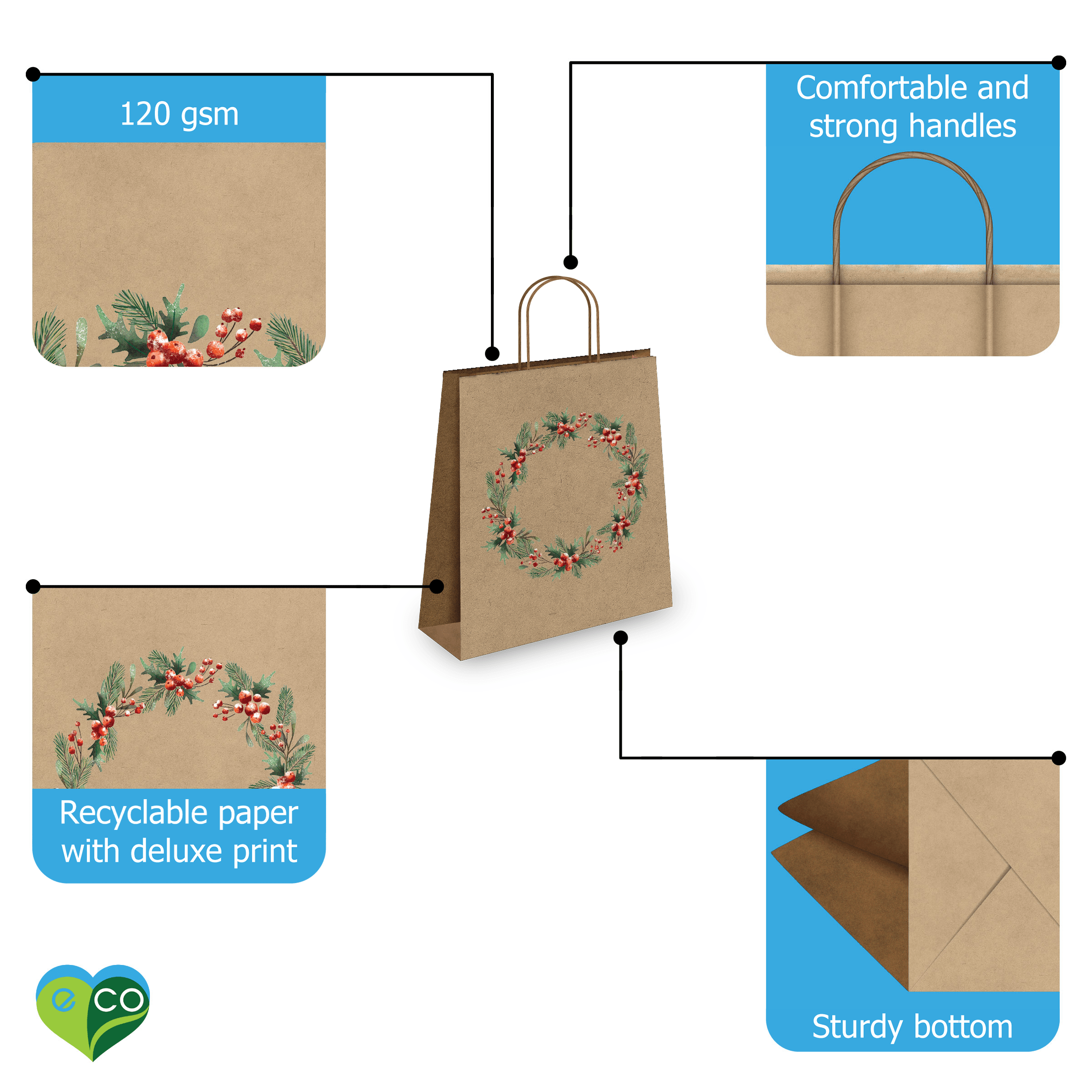 Recycled Paper Bags, 120