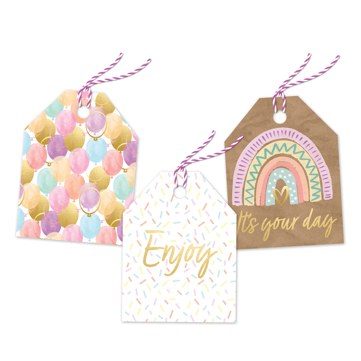 Thank You Tags Printable Birthday Party Favors Rainbow Confetti Thank You  Tags Thank You For Celebrating My Birthday With Me!