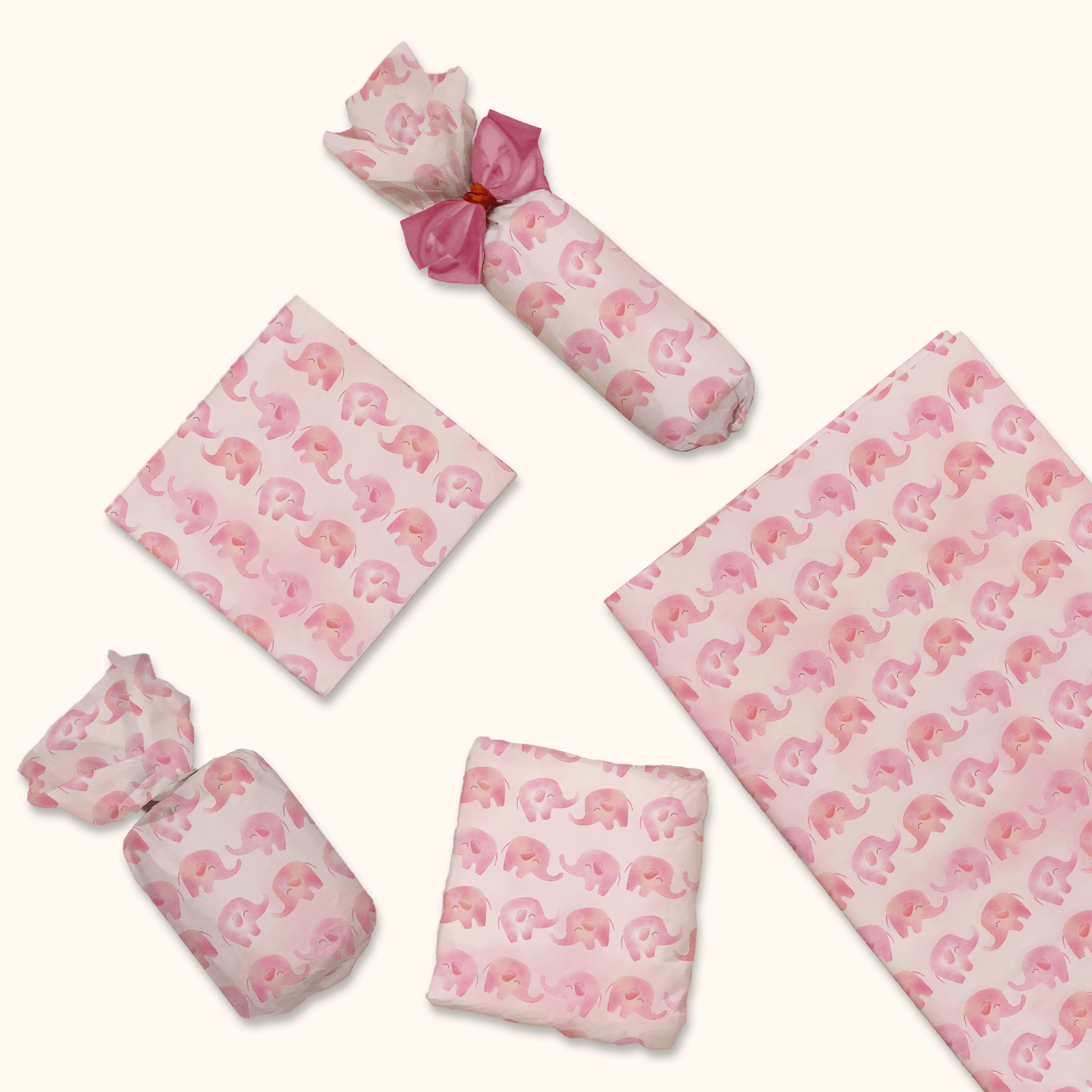 Pink Elephant Tissue Paper 12 Sheets